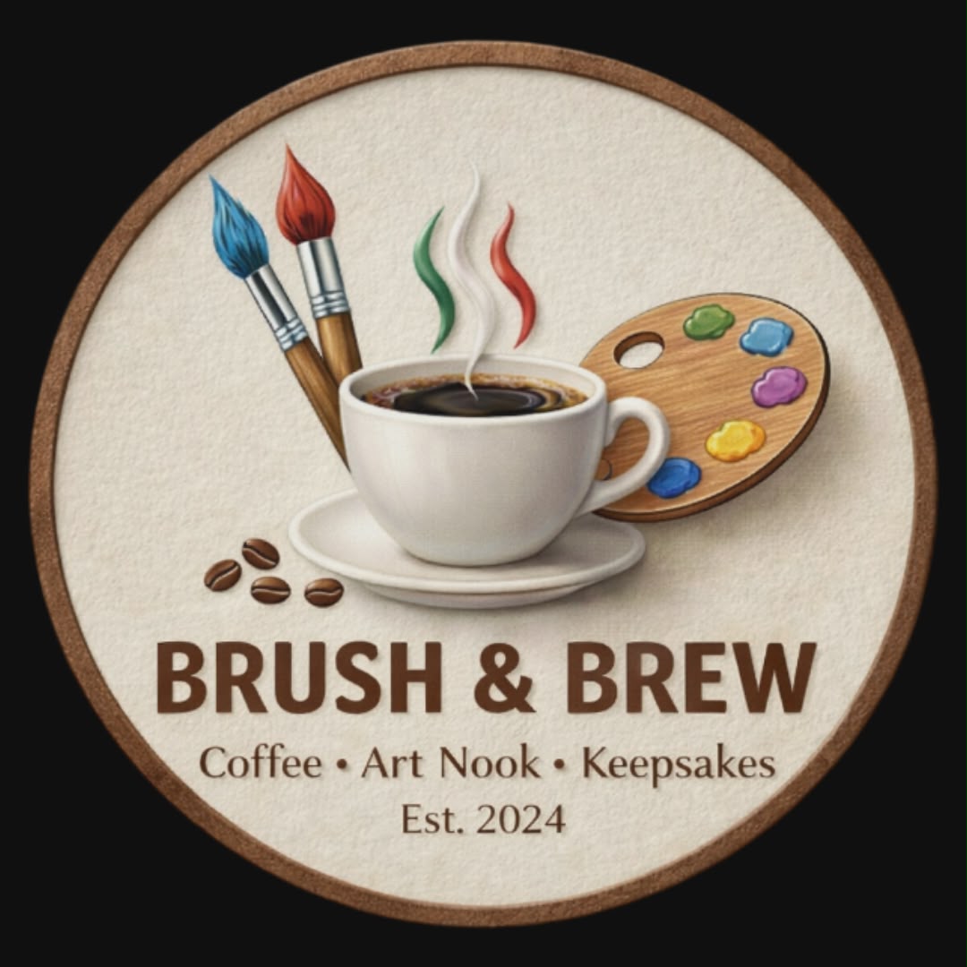 Brush & Brew Caffè Logo